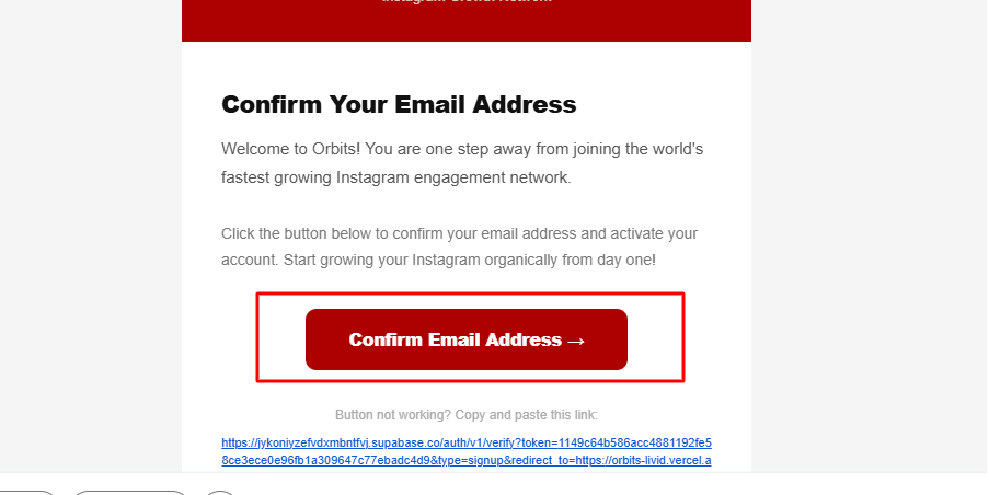 Click the Confirmation Link